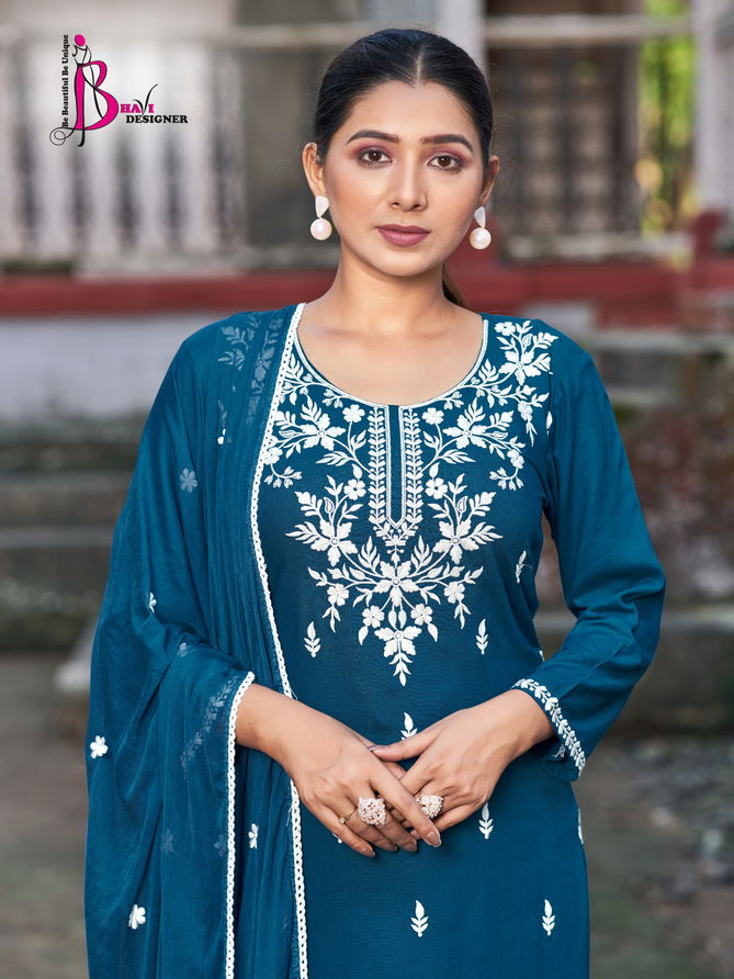 Status Vol 3 By Bhavi Rayon Designer Kurti With Bottom Dupatta Wholesale Price In Surat